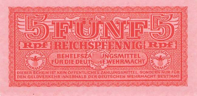 5 Reichspfennig ro.502  Wehrmacht